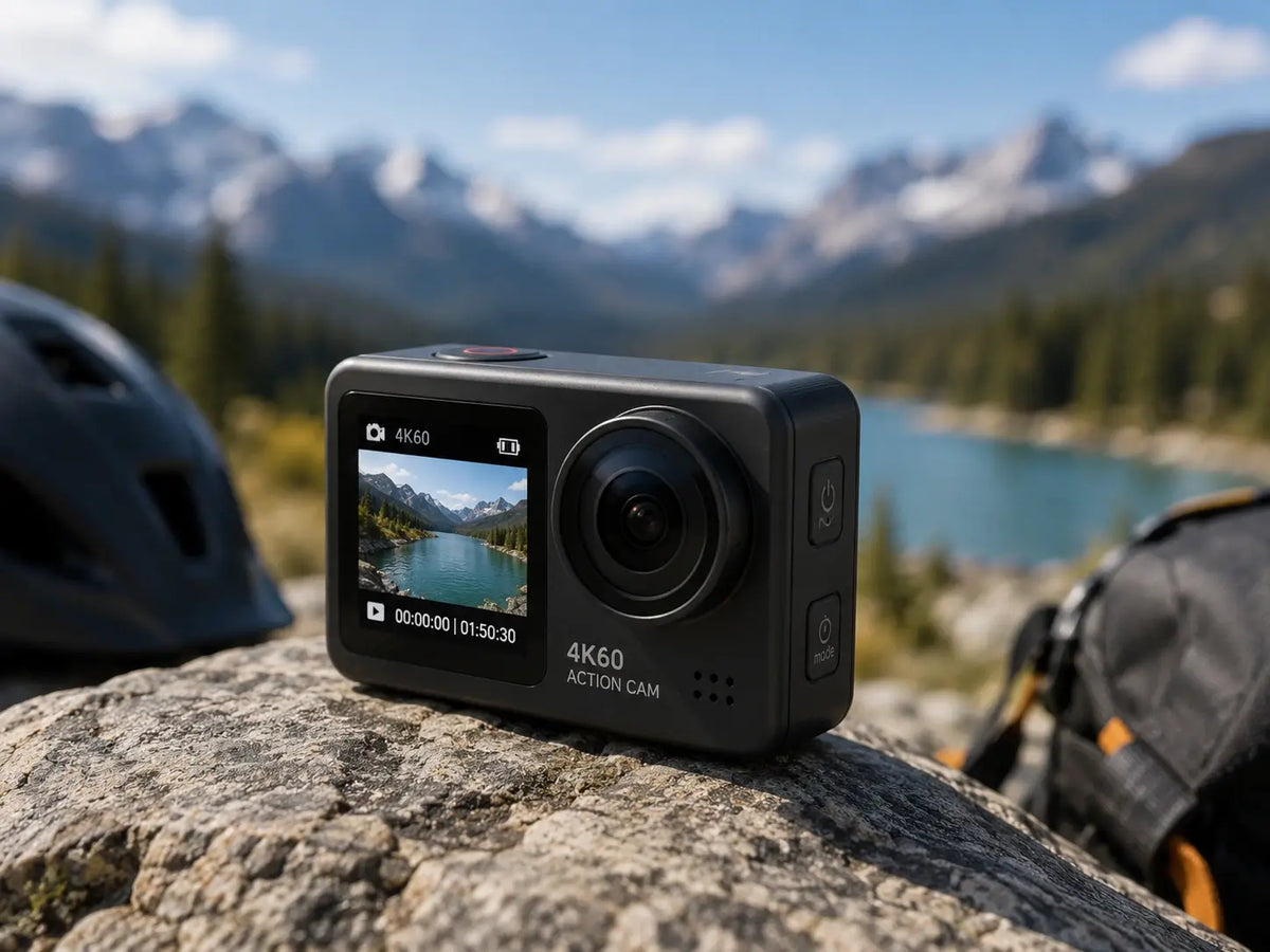 TECHQO action camera for travel, cycling and outdoor adventure recording