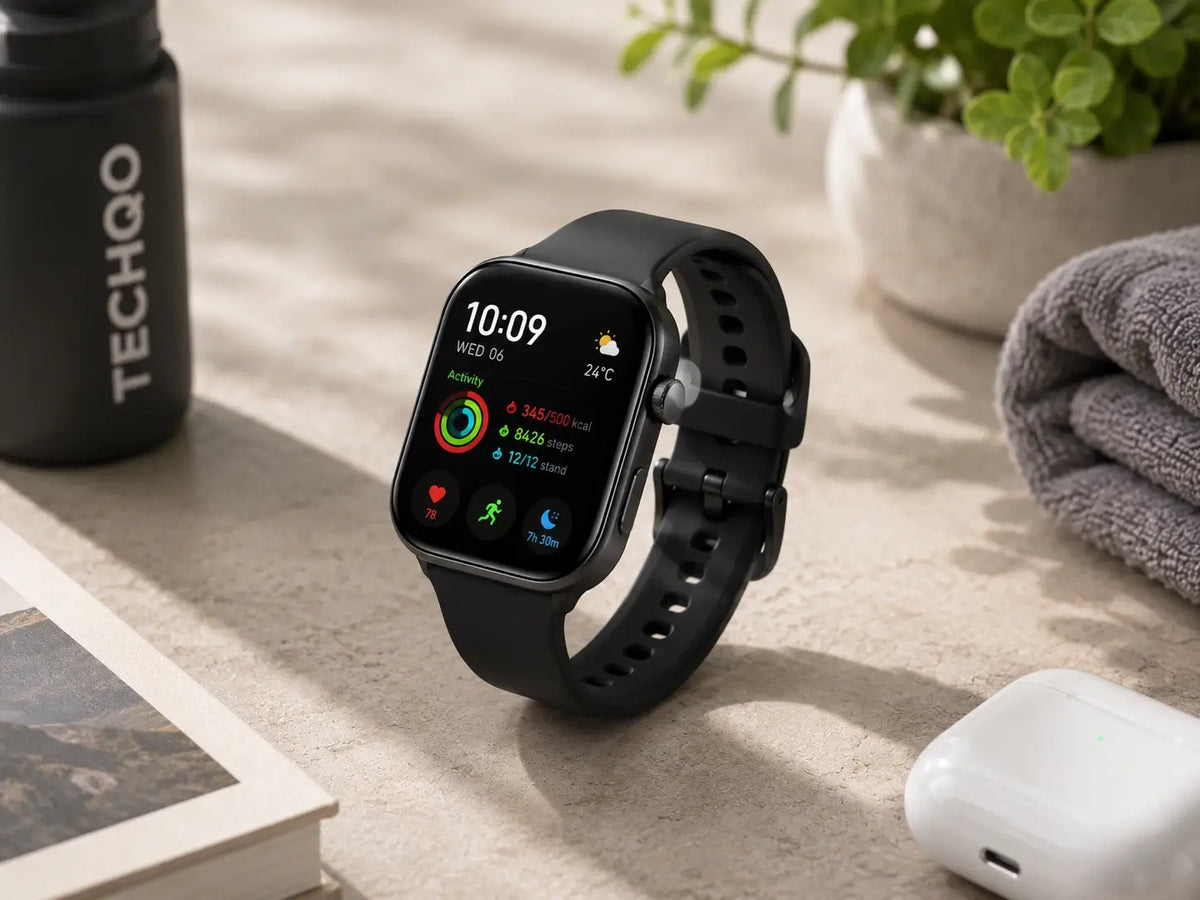 TECHQO smart watch for fitness, activity tracking and everyday use