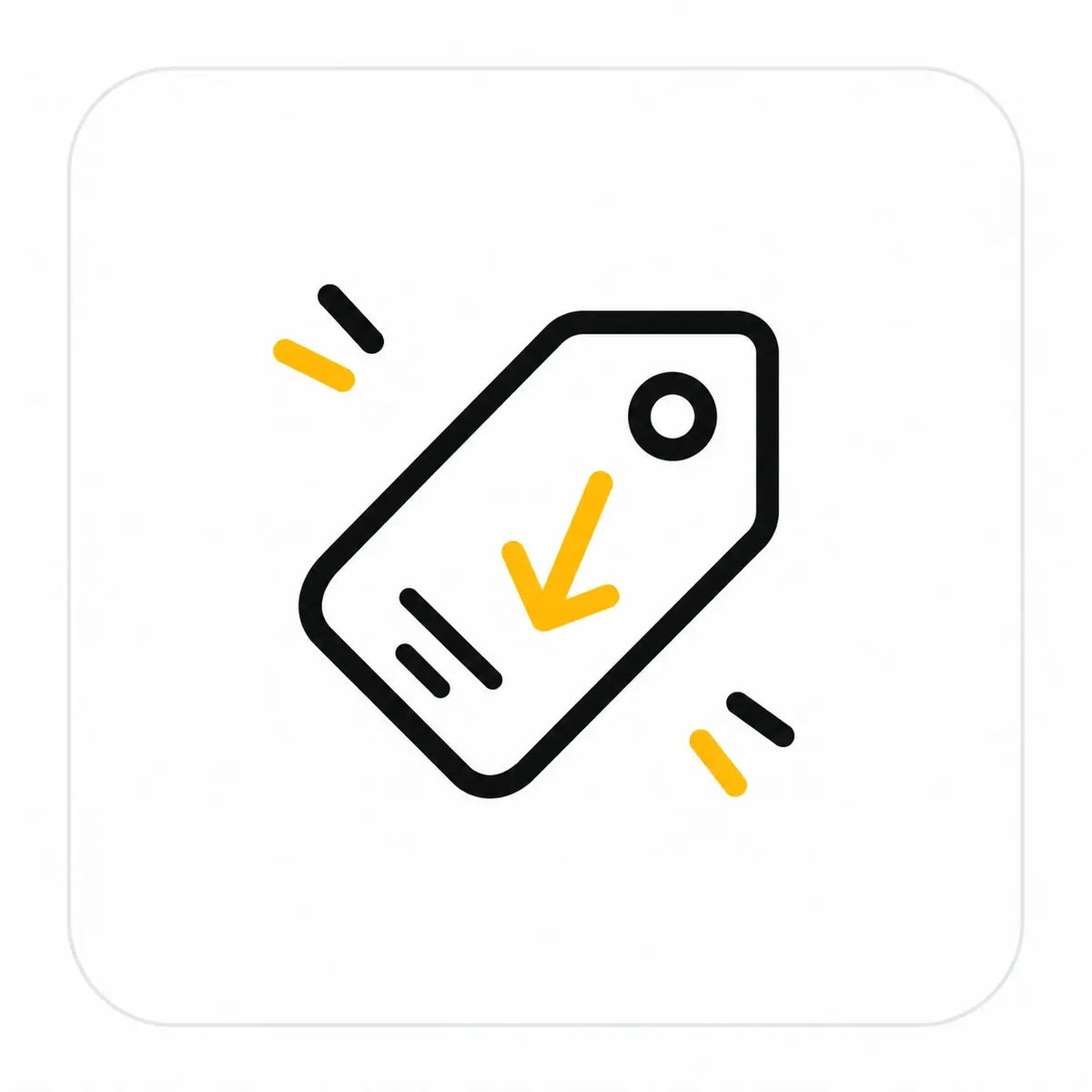 Price tag icon representing better value on smart technology and wearable devices