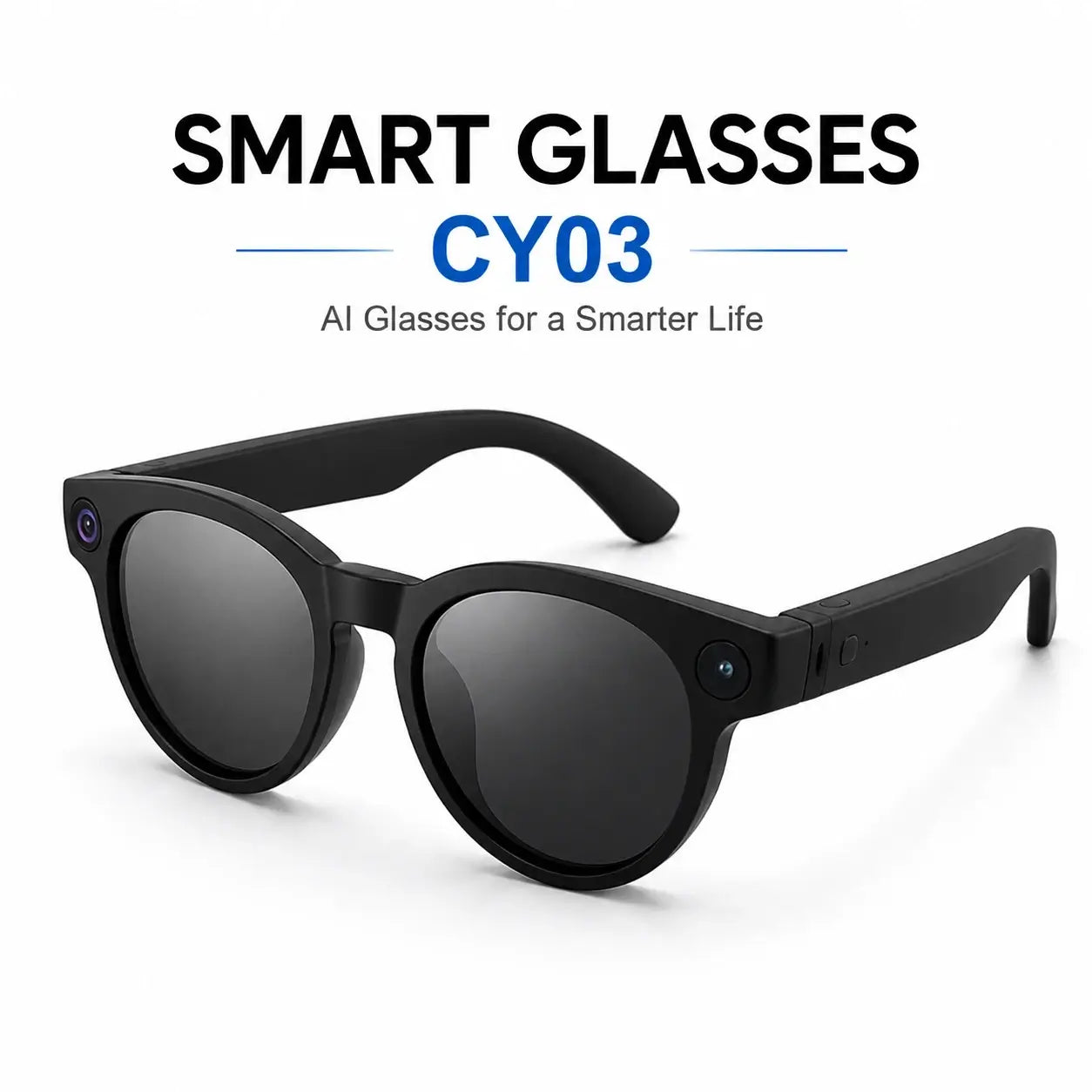 CY03 AI Smart Glasses with built-in camera, audio and smart features