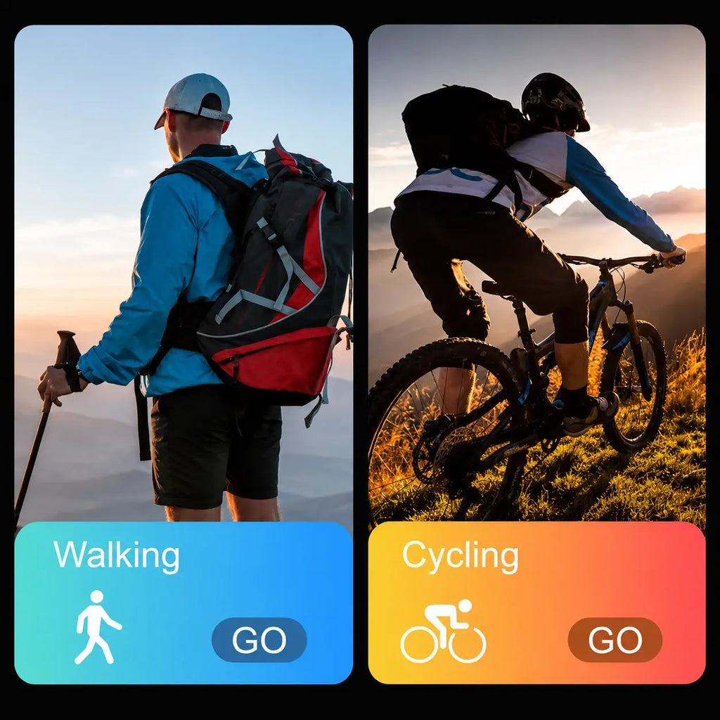 TECHQO Aura Smart Ring supporting walking, cycling and multiple sport tracking modes