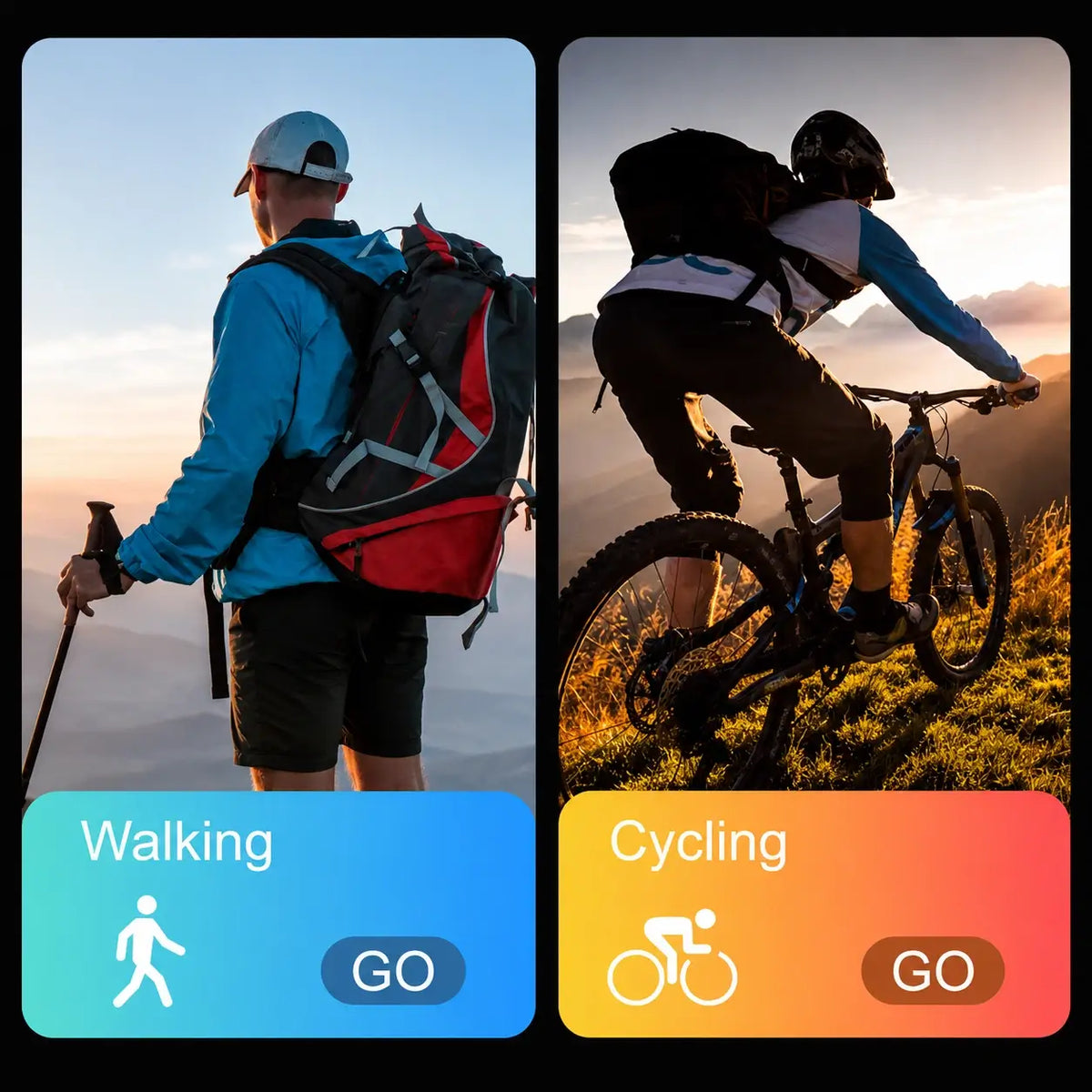TECHQO Aura Smart Ring supporting walking, cycling and multiple sport tracking modes